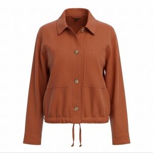 Women's Orange Linen and Cotton Jacket Size XS